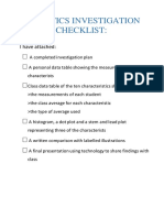 Statistics Checklist