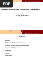 Random Variable and Probability Distribution: Sujay K Mukhoti