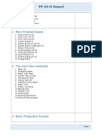 1 Production Line: PP AS-IS Report