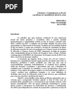 MISSE Cidadania e Criminalização No Brasil