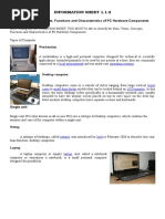 1.1-2 Basic Terms, Concepts, Functions and Characteristics of PC Hardware Components