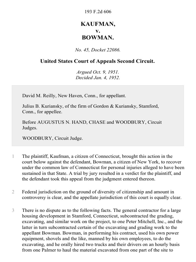 Kaufman, v. Bowman. United States Court of Appeals Second Circuit