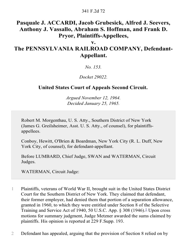 Pasquale J. Accardi, Jacob Grubesick, Alfred J. Seevers, Anthony J