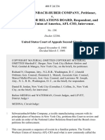 The Schwarzenbach-Huber Company, Petitioner, v. National Labor Relations Board, Respondent, and Textile Workers Union of America, AFL-CIO, Intervenor