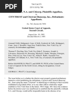 Citibank, N.A. and Citicorp v. Citytrust and Citytrust Bancorp, Inc., 756 F.2d 273, 2d Cir. (1985)