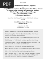 United States v. Joseph Biasucci, Jesse David Hyman, A/K/A "Doc," Stanley Gramovot, Alan Albenga, Melvin Cooper, Anthony Charles Capo, Jr., Oscar Louis Albenga, A/K/A "Al" and Chaim Gerlitz, 786 F.2d 504, 2d Cir. (1986)