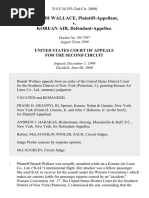 Brandi Wallace v. Korean Air, 214 F.3d 293, 2d Cir. (2000)