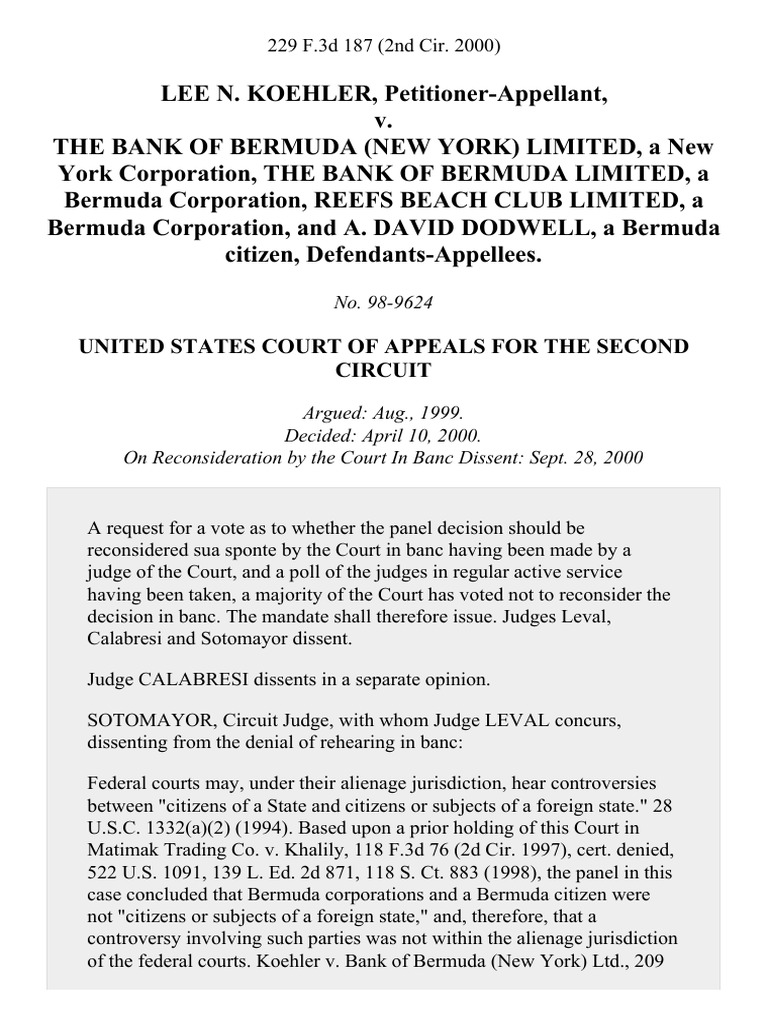 Alienage Jurisdiction in Federal Courts | PDF | Sovereign State ...