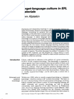 Alptekin, C. (1993). Target-language Culture in EFL Materials