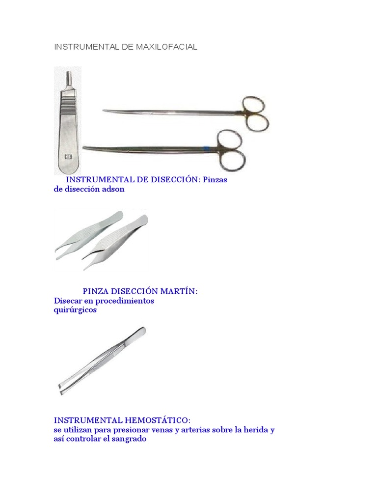 autobús carpintero Calificación Instrumental de Maxilofacial | PDF | Cirugía | Especialidades Medicas