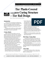 One-Tier Plastic-Covered Tobacco Curing Structure - Tier Rail Design