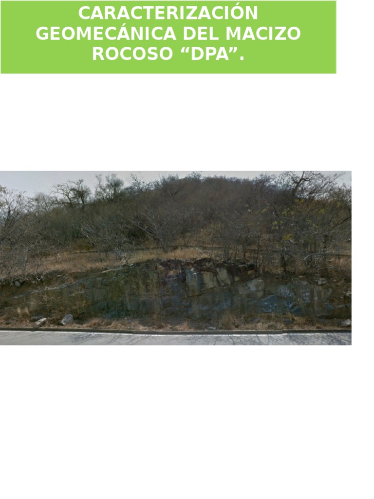 Caracterización Geomecánica de Macizo Rocoso | PDF | Falla (geología ...
