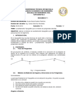 Levantamiento Topográfico Por El Método de Poligonales Abiertas.