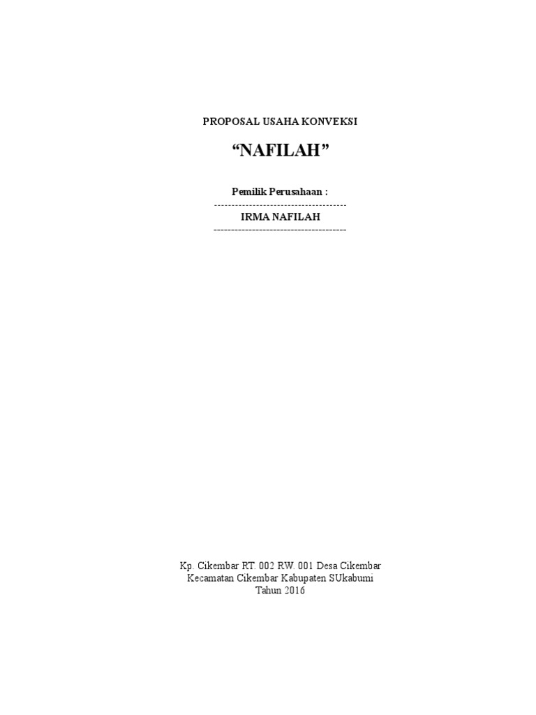 Contoh Proposal Usaha Toko Bangunan - Simak Gambar Berikut