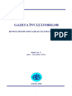 Gazeta învățătorilor, nr. 1 (iulie-decembrie 2010)