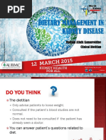 Dietary Managment in Kidney Disease - Mrs. Mariam Allaik Kamareddine