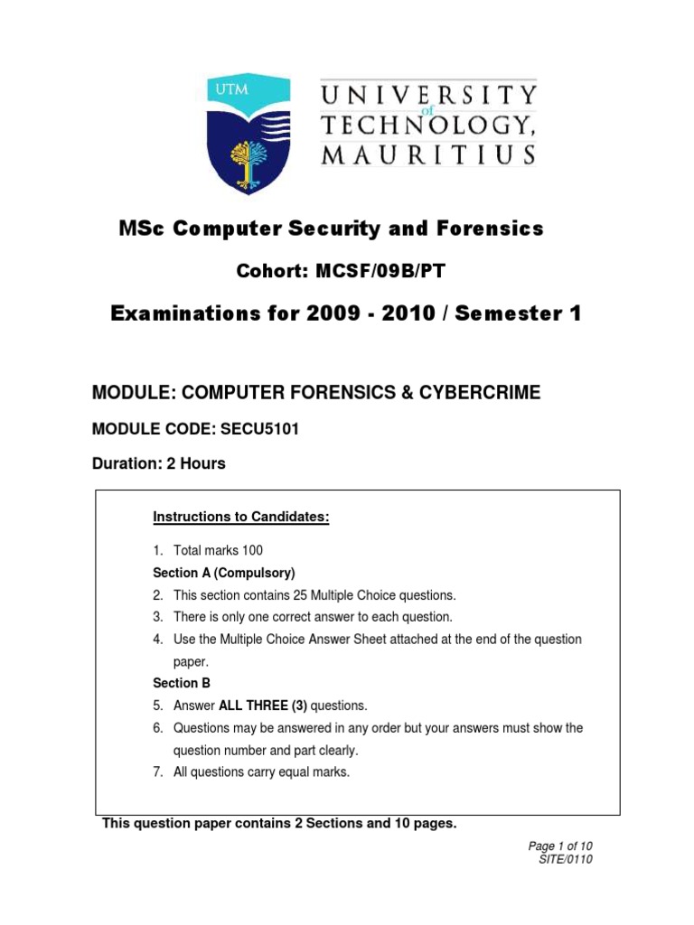 Forensic Examination Guidelines 2010 | PDF | Computer Forensics ...