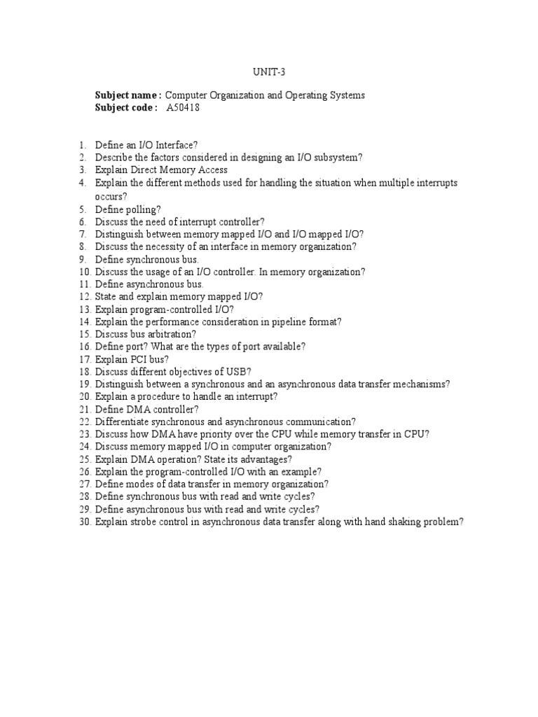 Subject Name: Computer Organization and Operating Systems Subject Code ...
