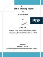 Summer Training Report on SCADA Systems at UJVN Ltd