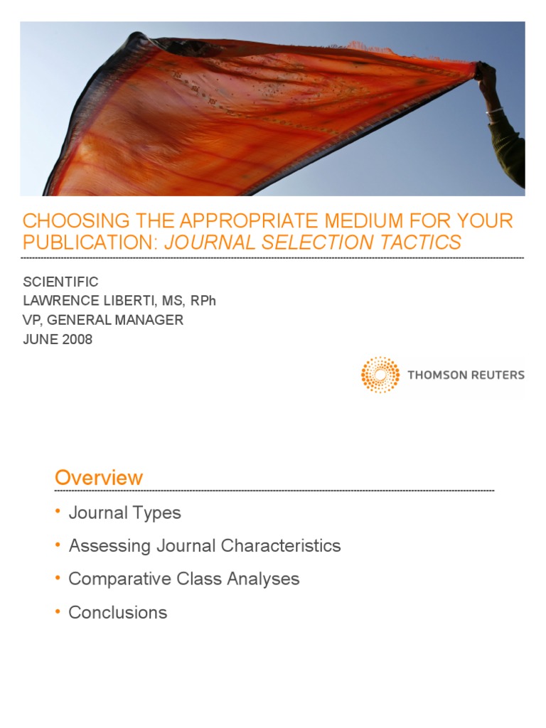 Journal Selection Strategies for Publications | PDF | Citation | Open ...