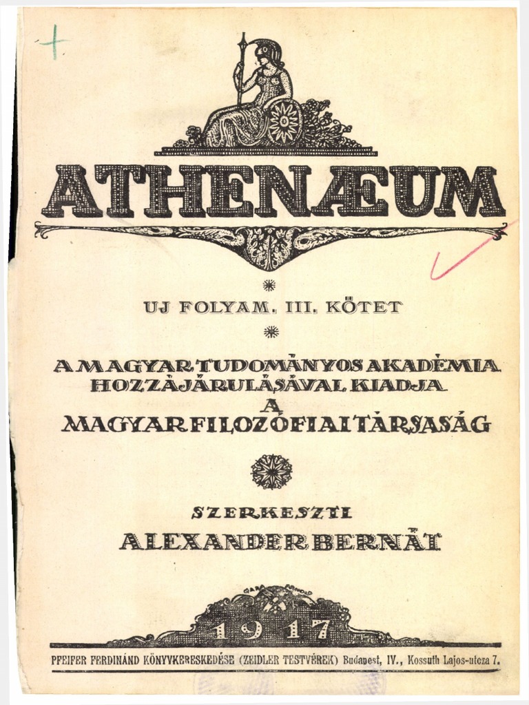 Athenaeum 1917 | PDF