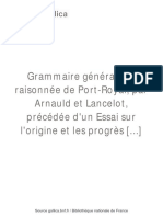 Grammaire Générale Et Raisonnée de (... ) Lancelot Claude bpt6k6117192g PDF