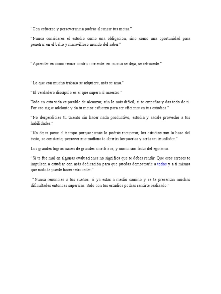 Con Esfuerzo Y Perseverancia Podrás Alcanzar Tus Metas