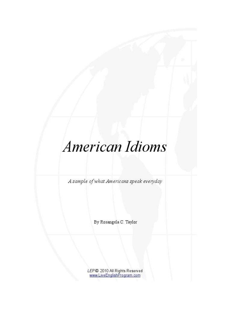 American Idioms PDF | PDF | English As A Second Or Foreign Language ...