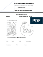 Evaluacion de Ingles 2do Periodo
