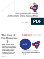 The Question of Cultural Authenticity of The Kenyan Story: Works Worlds &