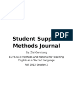 Field Experience-Student Support Methods Journal