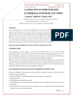 Identification of Factors For Site Selection of Thermal Power Plant (TPPS)