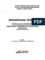 Spesifikasi Teknis UNHAS 2016 PDF