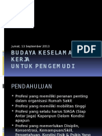 Budaya Keselamatan Kerja Profesi Pengemudi