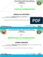 Certificate of Appreciation Lap