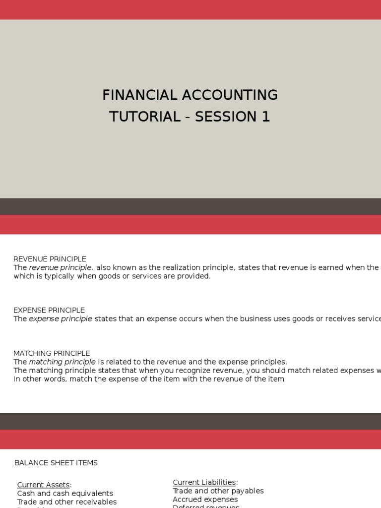 Financial Accounting Tutorail | PDF | Retained Earnings | Expense