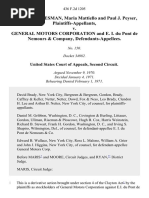 Callman Gottesman, Maria Mattiello and Paul J. Peyser v. General Motors Corporation and E. I. Du Pont de Nemours & Company, 436 F.2d 1205, 2d Cir. (1971)