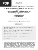 Robert Nolan, and Cross-Appellee v. Sam Fox Publishing Company, Inc., and Cross-Appellant, and Williamson Music, Inc., and Hill & Range Songs, Inc., on Counterclaims and Cross-Appellees, 499 F.2d 1394, 2d Cir. (1974)