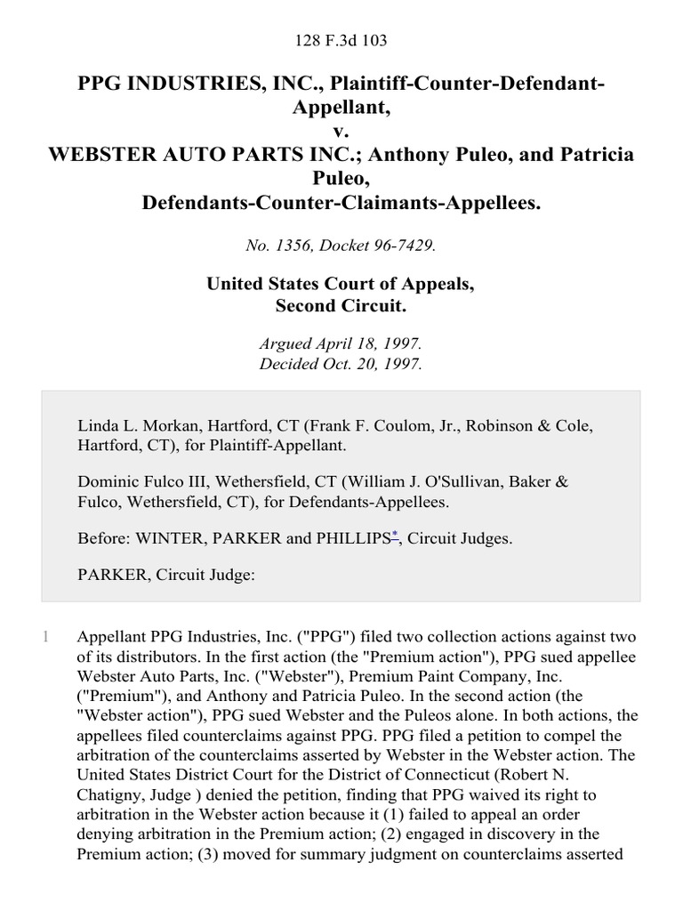 PPG Industries, Inc., PlaintiffCounterDefendantAppellant v. ster