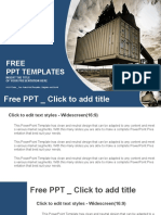 Forklift Handling The Container Box PowerPoint Templates Widescreen