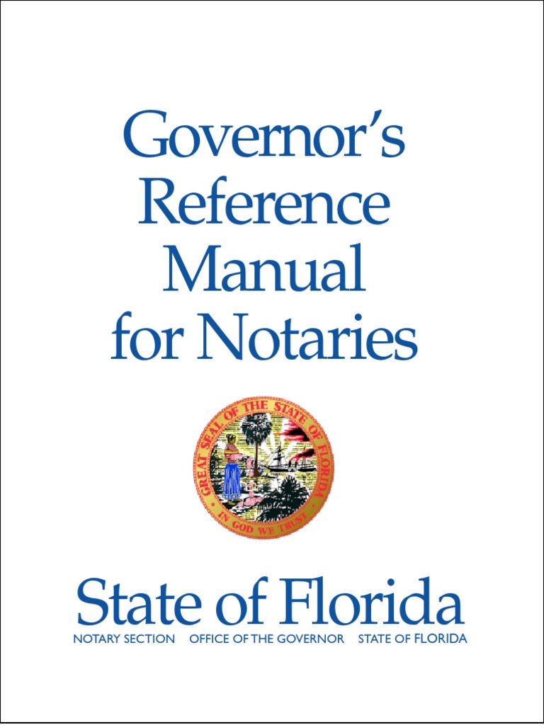 Governor's Reference Manual For Notaries Affidavit Notary Public