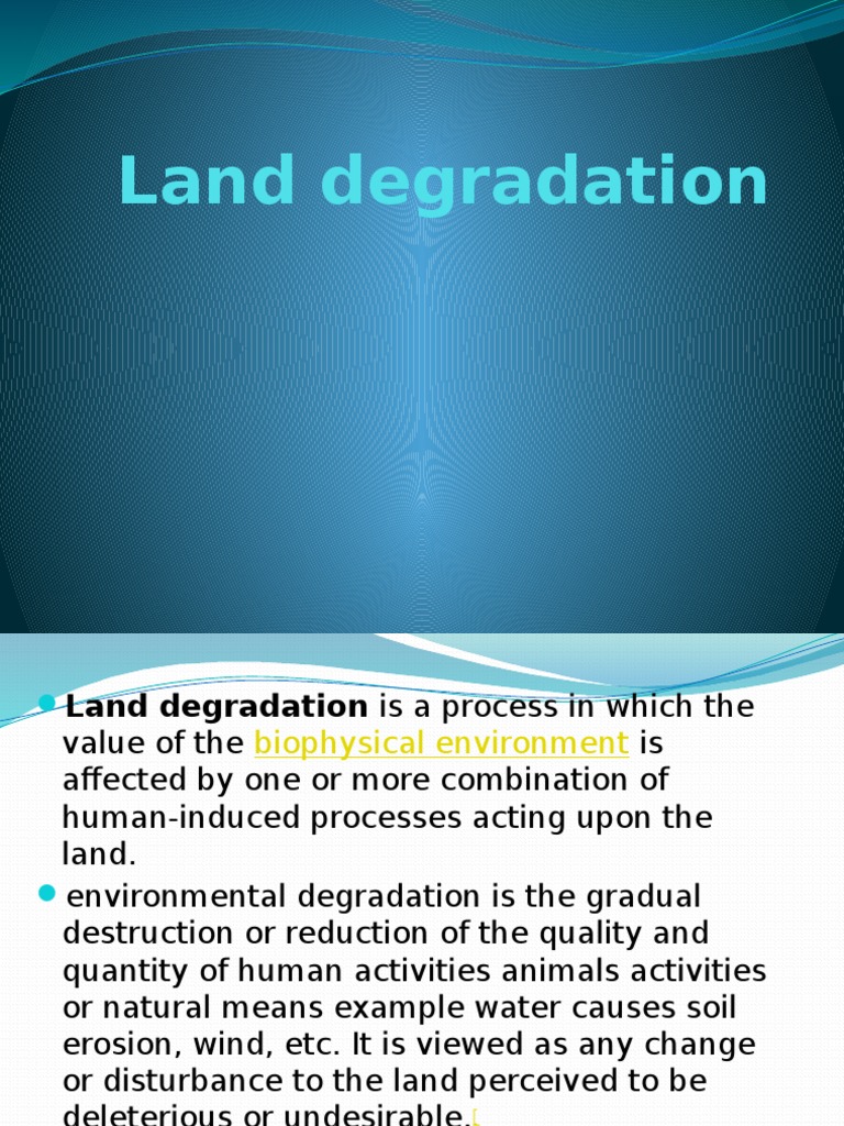 Land Degradation | PDF | Landslide | Soil