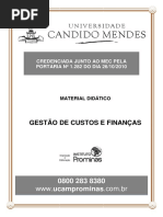 Gestão de Custos e Finanças