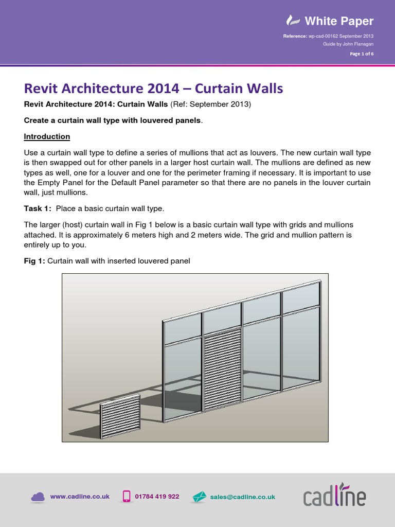 John Flanagan White Paper September 2013 Ref Revit Curtain