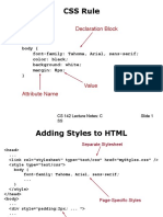 CSS Rule: Selector Declaration Block