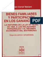 CORRAL. Bienes Familiares y Partic Gananciales