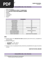 Esquema de via Crucis 2015