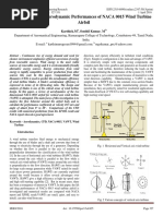 Investigation of Aerodynamic Performances of NACA 0015 Wind Turbine Airfoil