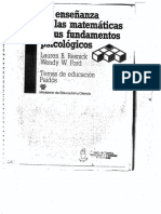 La Ensenanza de Las Matematicas y Sus Fundamentos Psicologicos PDF