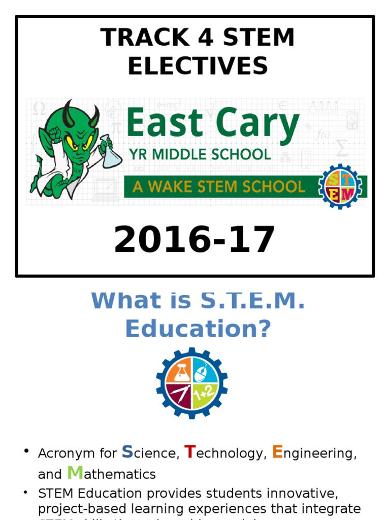 Track 4 Stem Intro Stem Electives 2016-17 PPTX 1 | PDF